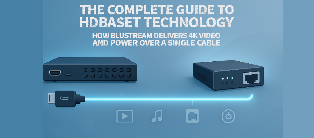 The Complete Guide to HDBaseT Technology – How Blustream Delivers 4K Video and Power Over a Single Cable