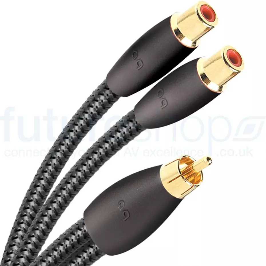 OEHLBACH Adattatore RCA A Y Per Subwoofer – NF Y-Sub AD, 20 Cm, 2 RCA Maschio A 1 RCA Femmina, Placcato Oro 24K