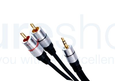 FSUK High Quality HQSS3458 Silver Series 3.5mm Jack to 2 RCA cable 10m