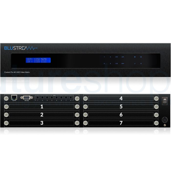 Blustream CUSTOMPRO-HUB Custom Pro Matrix Hub w/ 8x Modular Bays