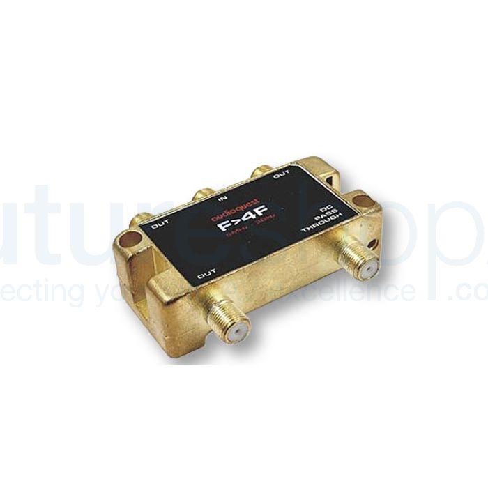 AudioQuest Female-To-Female Coax F-Connector Splitter (1 In / 4 Out)