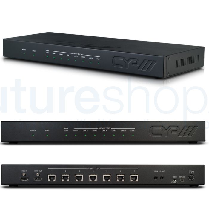 CYP PU-1H7HBTPL 1x7 HDBaseT LITE Splitter (60m) including HDMI output bypass (with PoC) (HD Distribution)