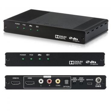 CYP HDMI Audio De-Embedder with Dolby Digital & DTS Decoder- AU-1H1DD-4K22 - (4K,HDCP2.2, HDMI2.0) (HD Distribution)