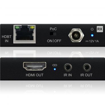 Blustream HEX70SL-RX Slimline HDBaseT™ Receiver - 70m (4K up to 40m), Bi-directional IR and Bi-directional PoC