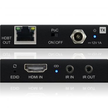 Blustream HEX70SL-TX Slimline HDBaseT™ Transmitter - 70m (4K up to 40m), Bi-directional IR and Bi-directional PoC