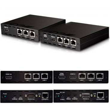CYP v1.4 HDMI over Single CAT HDBaseT (upto 100m) Kit with 5Play, 3 x LAN & PoE