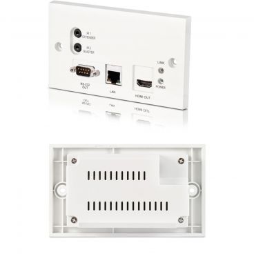 CYP v1.4 HDMI over Single CAT5 HDBaseT - PoE Wall Plate Receiver (full 5-Play & Single LAN)