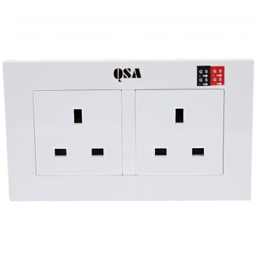 Quantum Science Audio (QSA) Red-Black High-End Double-Socket Wall Plate