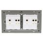 Quantum Science Audio (QSA) Yellow Entry-Level Double-Socket Wall Plate