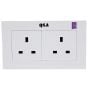 Quantum Science Audio (QSA) Violet Mid-Level Double-Socket Wall Plate