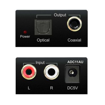Blustream ADC11AU Analogue to Digital Audio Converter - Front & Back