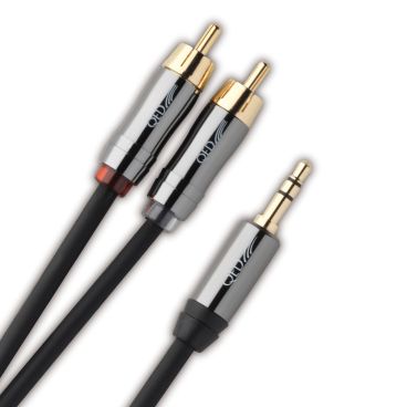 QED Performance J2P 3.5mm mini-jack to 2 RCA Cable (Graphite)