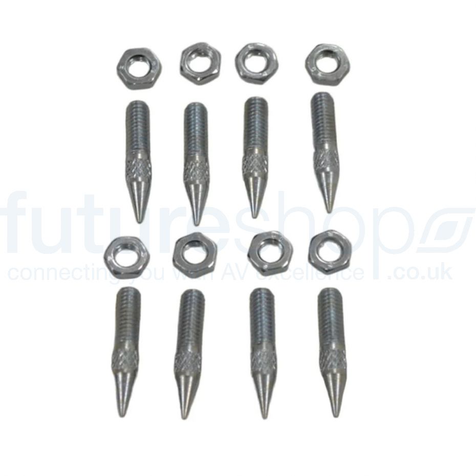 Atacama M8 CARPET SPIKES c/w Lock Nuts  - 8 pack 