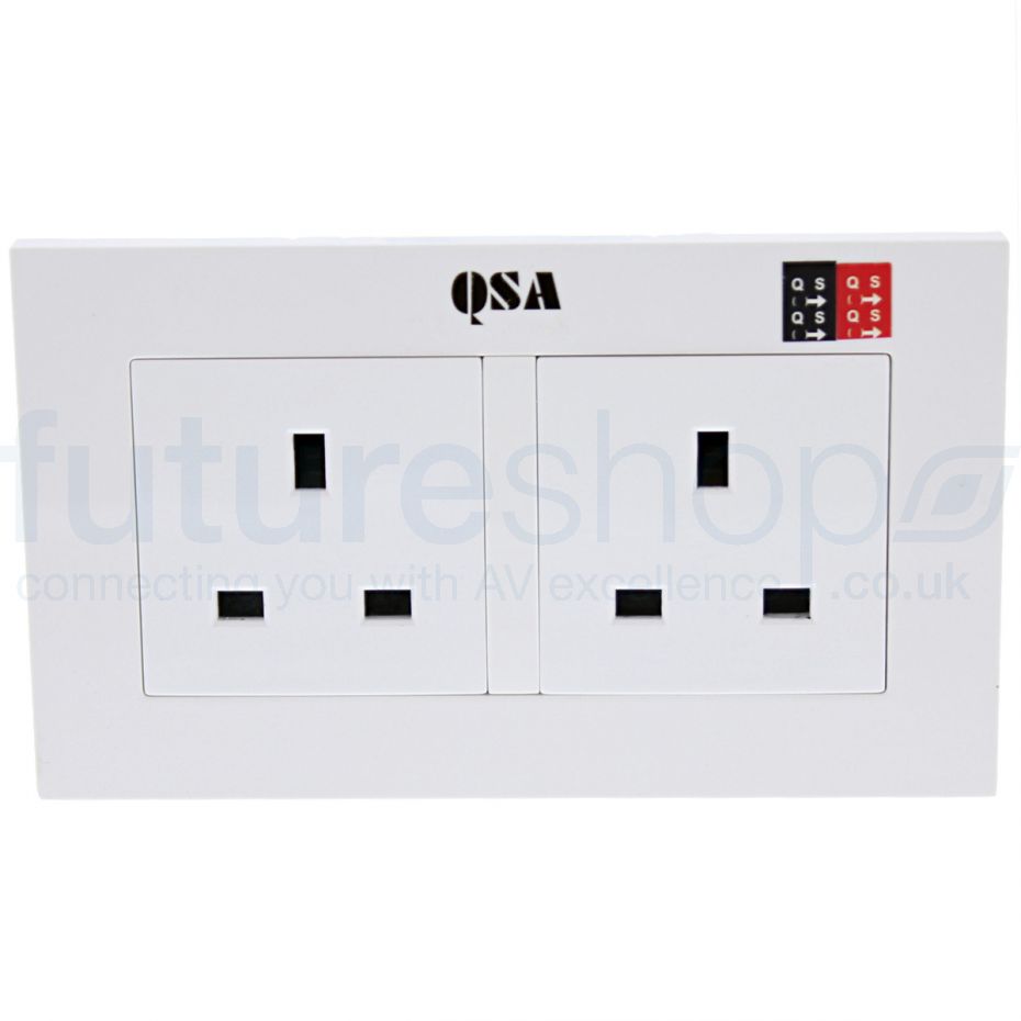 Quantum Science Audio (QSA) Red-Black High-End Double-Socket Wall Plate