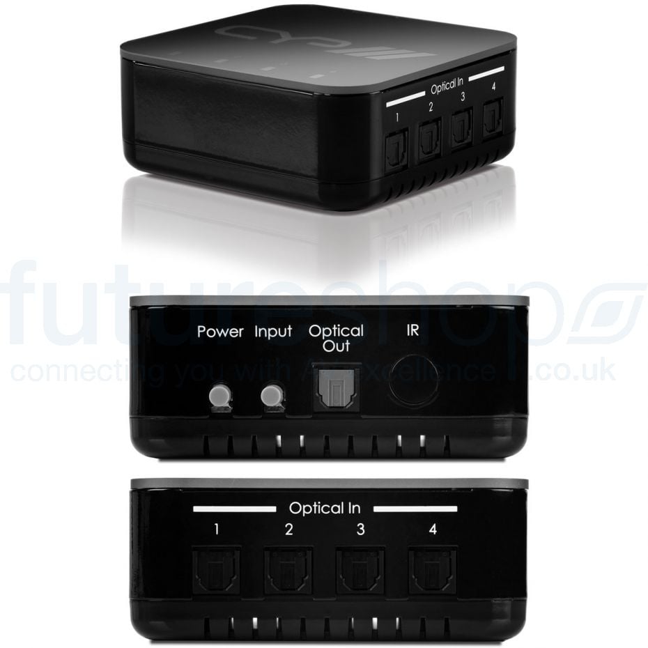 CYP AU-D41 4x1 Digital optical audio switcher with IR remote (