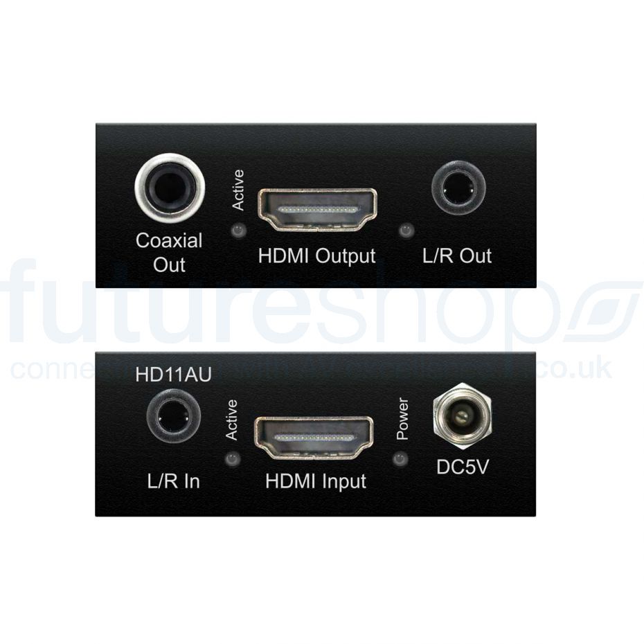 Blustream HD11AU HDMI Audio Embedder / De-Embedder - Front & Back