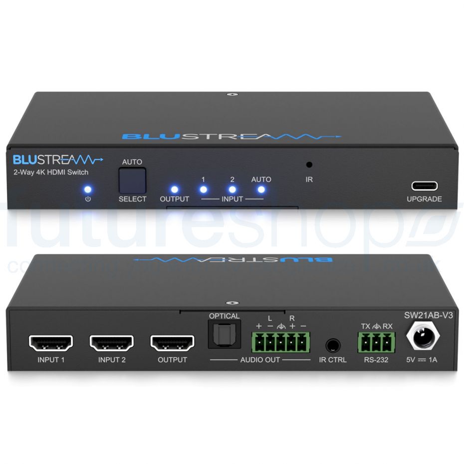 Blustream SW21AB-V3 2-Way 4K HDMI 2.0 Switch