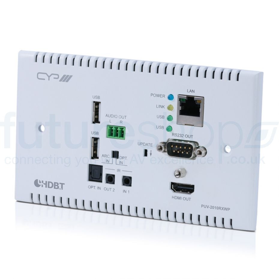 CYP PUV-2010RXWP 100m HDBaseT™ 2.0 Wall Plate Receiver