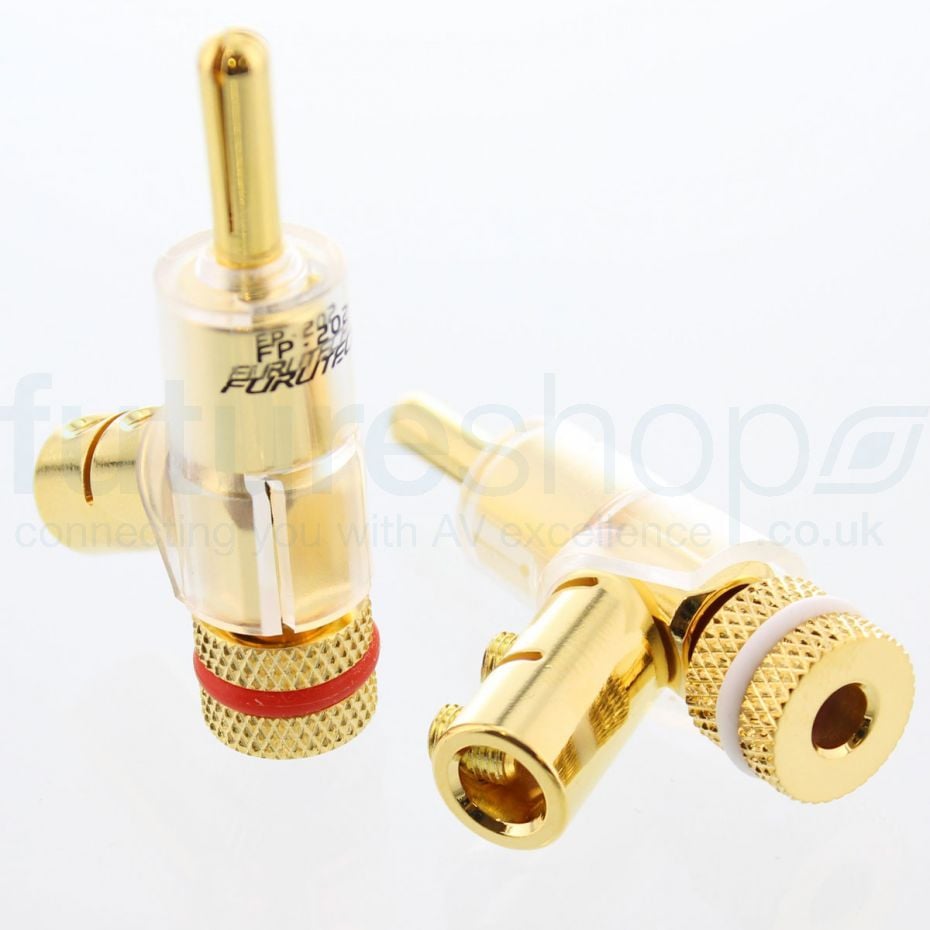 Furutech FP-202 Gold High Performance Audio Banana Connectors - Pack of 4 