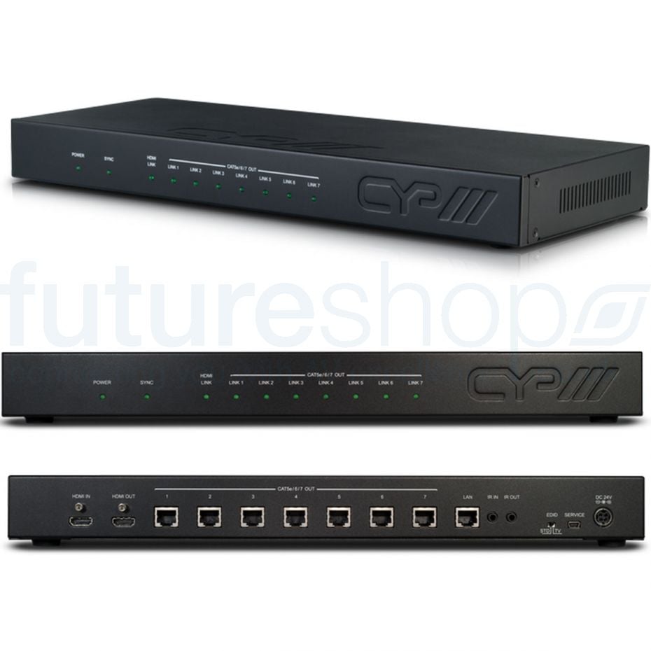 CYP PU-1H7HBTE 1x7 HDMI HDBaseT™ Splitter (100m) including additional HDMI output (HD Distribution)