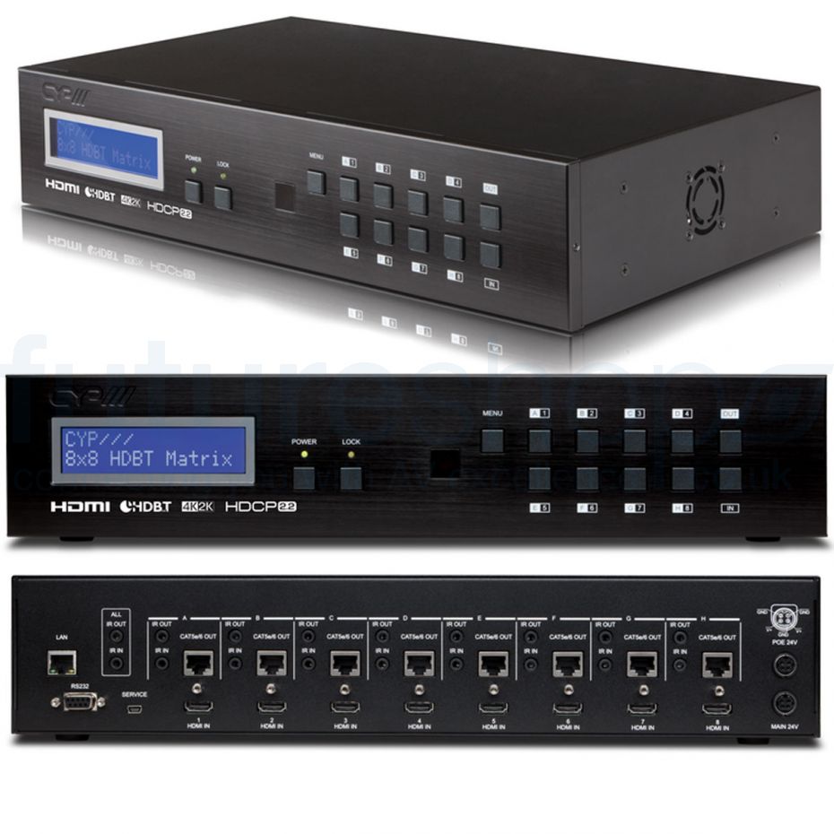 CYP PU-8H8HBTE 8x8 HDMI HDBaseT Matrix (5-Play including LAN serving)