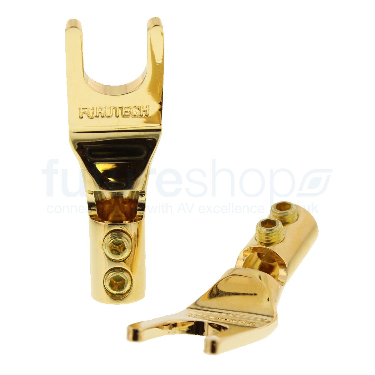 Furutech FP-201 Gold High Performance Audio Spade Terminals - Pack