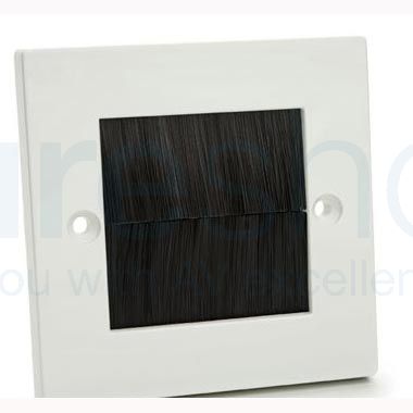 FSUK Kauden BRUSH-PLATE-KDN Brush Plastic Wall Plate with Black Brushes