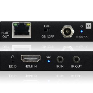 Blustream HEX70SL-KIT Slimline HDBaseT™ Extender Kit - 70m (4K up to 40m), Bi-directional IR and Bi-directional PoC