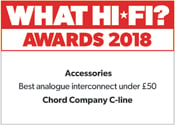 Chord Company C-Line Analogue Interconnect What Hi-Fi? Awards 2018