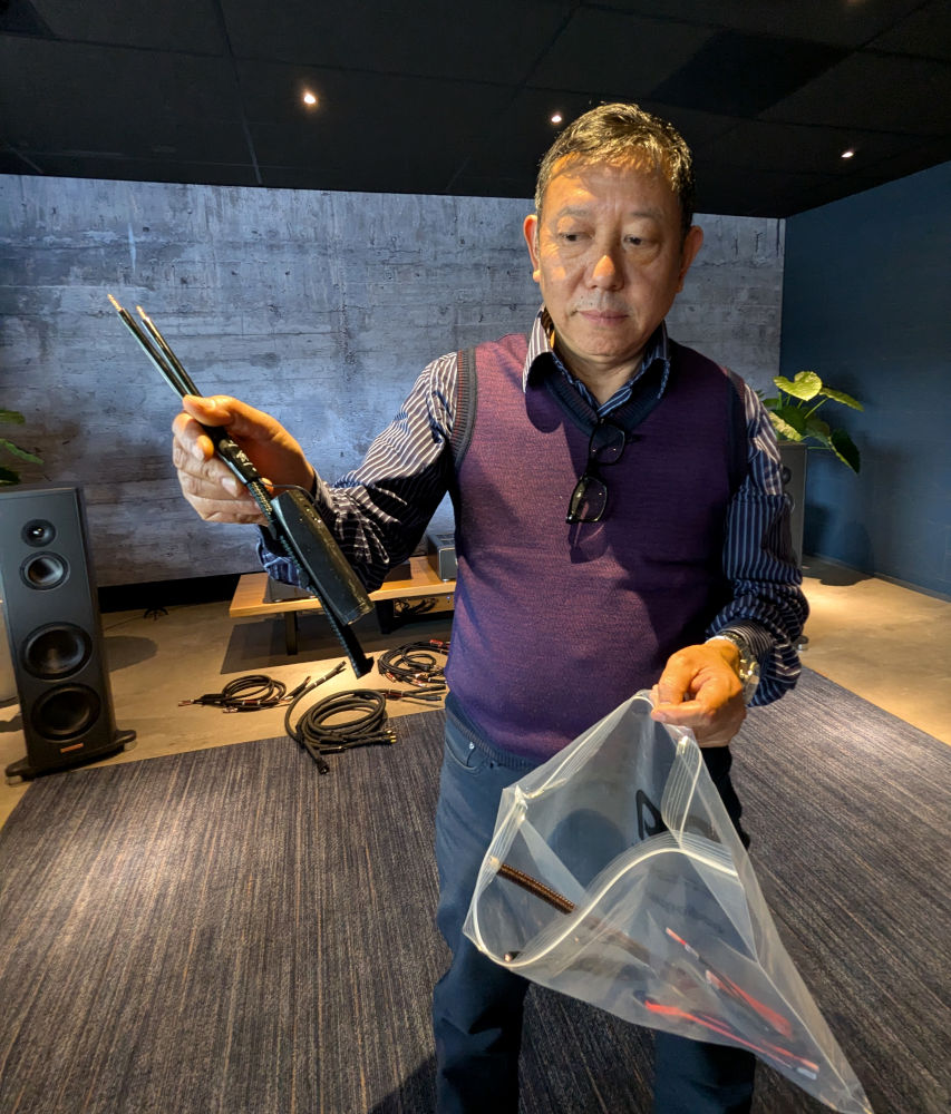 FutureShop's Santosh at the AudioQuest production facility in Roosendaal