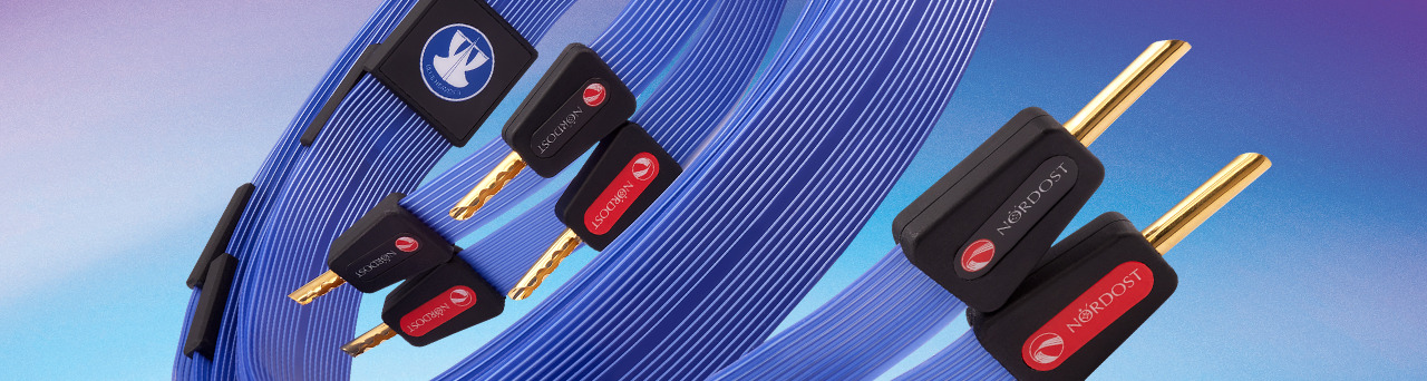 Nordost Blue Heaven 3 speaker cables showing ribbon geometry construction